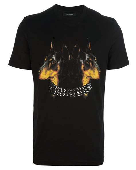 Givenchy Doberman Print Tshirt in Black for Men .